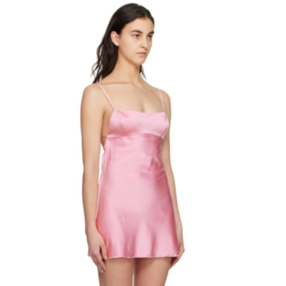 Danielle Guizio Pink Satin Mini Dress